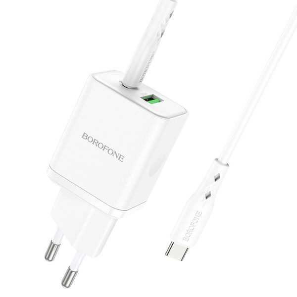 МЗП Borofone BN7 PD20W+QC3.0 (1USB-A/1C) + кабель Type-C to Type-C 75035 фото