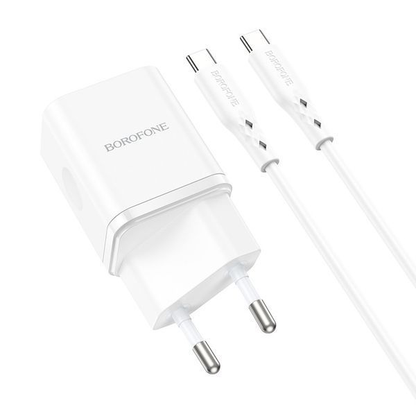 МЗП Borofone BN7 PD20W+QC3.0 (1USB-A/1C) + кабель Type-C to Type-C 75035 фото