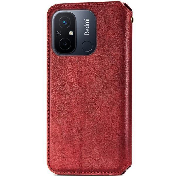 Шкіряний чохол-книжка GETMAN Cubic (PU) для Xiaomi Redmi 12C 63409 фото