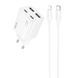 МЗП Hoco N56 Fundador PD30W four-port (2USB-A/2C) + кабель Type-C to Lightning 74169 фото 1