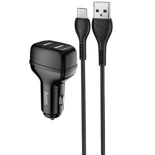 АЗП Hoco Z36 Leader 2.4A (2USB-A) + кабель USB to MicroUSB 40797 фото