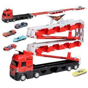 Ігровий набір-вантажівка SHT D663-T202 Catapult Truck + 8 small car 79989 фото