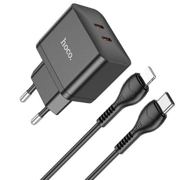 МЗП Hoco N29 PD35W (2USB-C) + кабель Type-C to Lightning 67279 фото