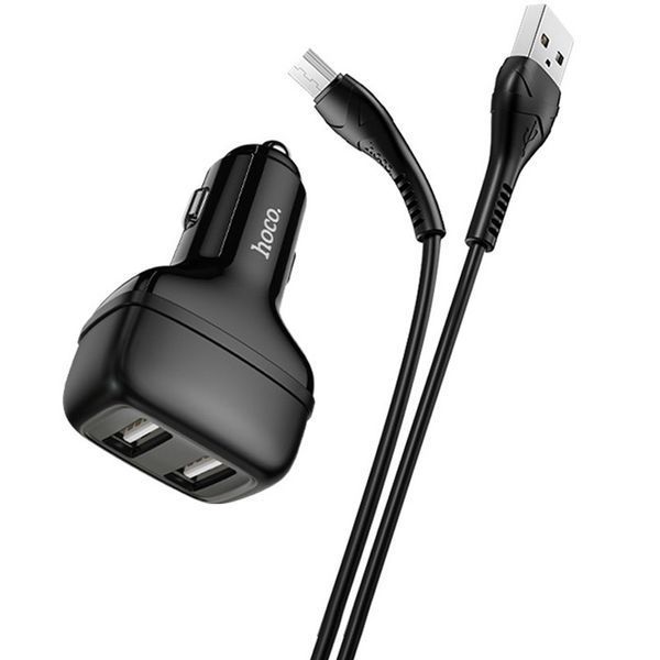 АЗП Hoco Z36 Leader 2.4A (2USB-A) + кабель USB to MicroUSB 40797 фото