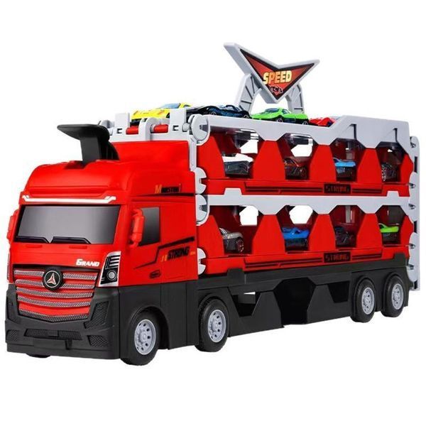Ігровий набір-вантажівка SHT D663-T202 Catapult Truck + 8 small car 79989 фото