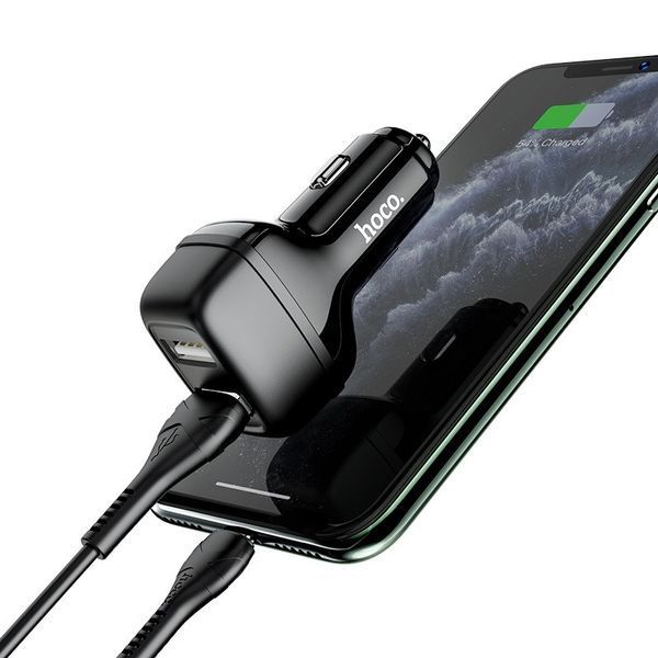 АЗП Hoco Z36 Leader 2.4A (2USB-A) + кабель USB to MicroUSB 40797 фото