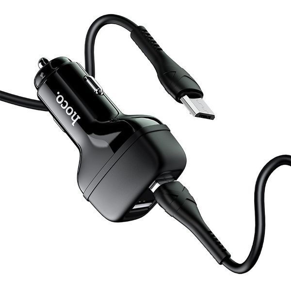 АЗП Hoco Z36 Leader 2.4A (2USB-A) + кабель USB to MicroUSB 40797 фото