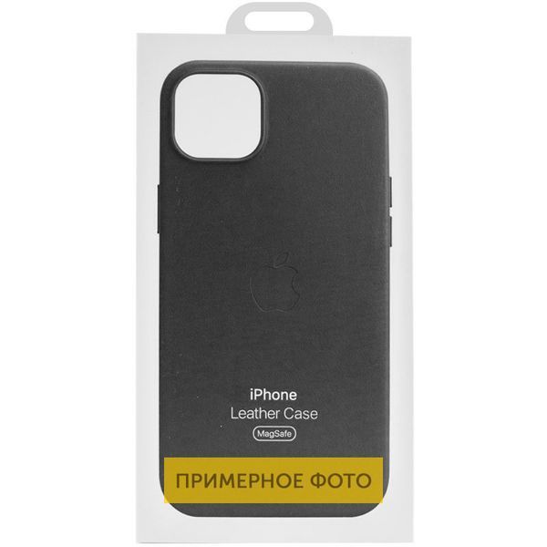 Шкіряний чохол Leather Case (AAA) with MagSafe and Animation для Apple iPhone 16 (6.1") 78493 фото