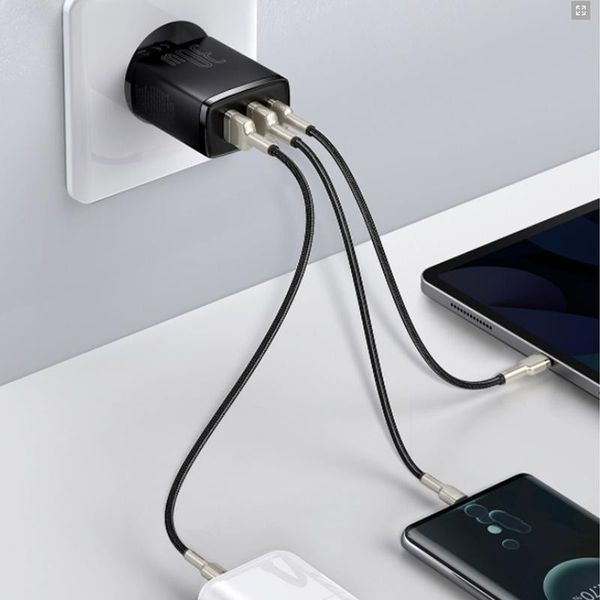 МЗП Baseus Compact Quick Charger 30W QC+PD (2USB-A/1C) (CCXJ-E) 53139 фото