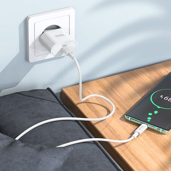 МЗП Hoco C94A Metro PD20W (1USB-C) + кабель Type-C to Type-C 71185 фото