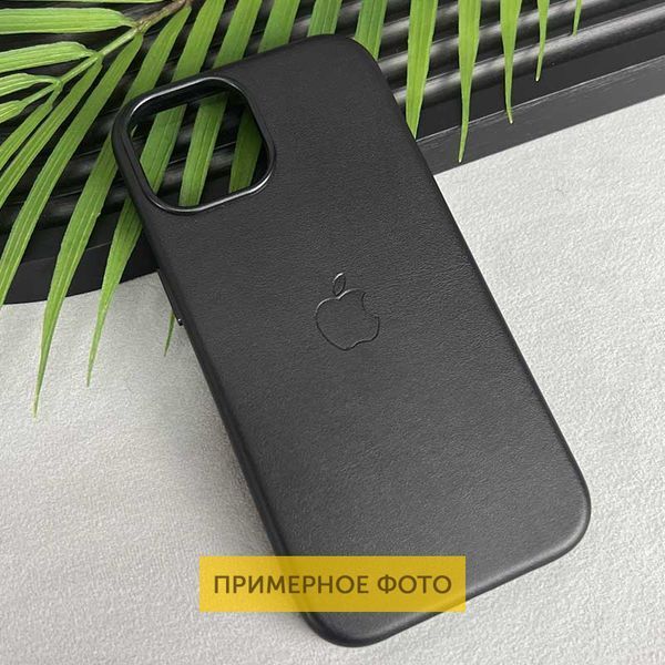 Шкіряний чохол Leather Case (AAA) with MagSafe and Animation для Apple iPhone 16 (6.1") 78493 фото