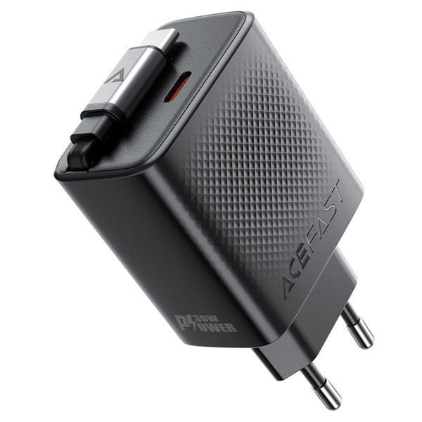 МЗП Acefast A110 GaN With Retractable Cable Type-C PD30W (1USB-C) 78400 фото