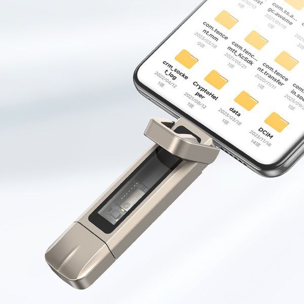 Флеш-накопичувач Usams US-ZB276 2in1 USB 3.2 + Type-C GEN1 Dual Ports Aluminum Alloy 5G &ndash; 512GB 78354 фото