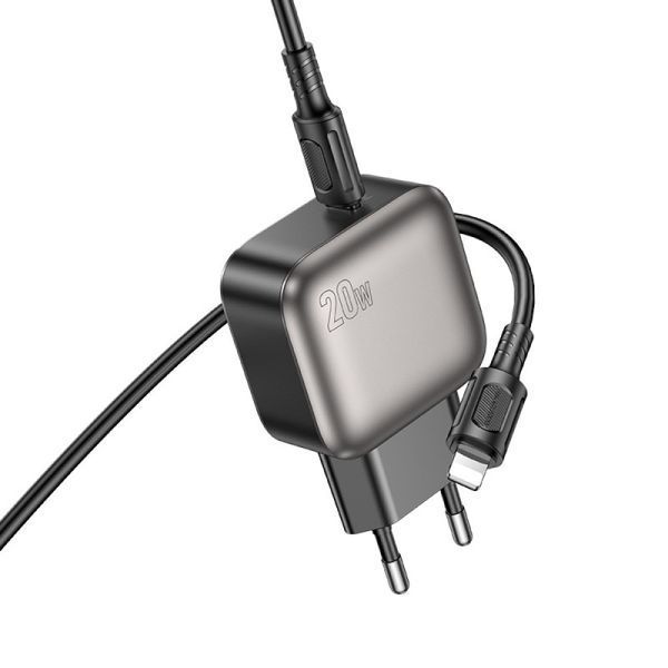 МЗП Borofone BAS53A Absolute PD20W (1USB-C) + кабель Type-C to Lightning 75037 фото