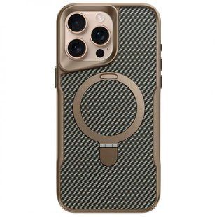 TPU+PC чохол Metal Buttons with MagSafe Carbon Ring для Apple iPhone 16 Pro (6.3") 73488 фото