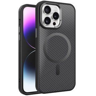 Чохол TPU+PC Carbon Mirage with MagSafe для Apple iPhone 14 Pro Max (6.7") 78106 фото
