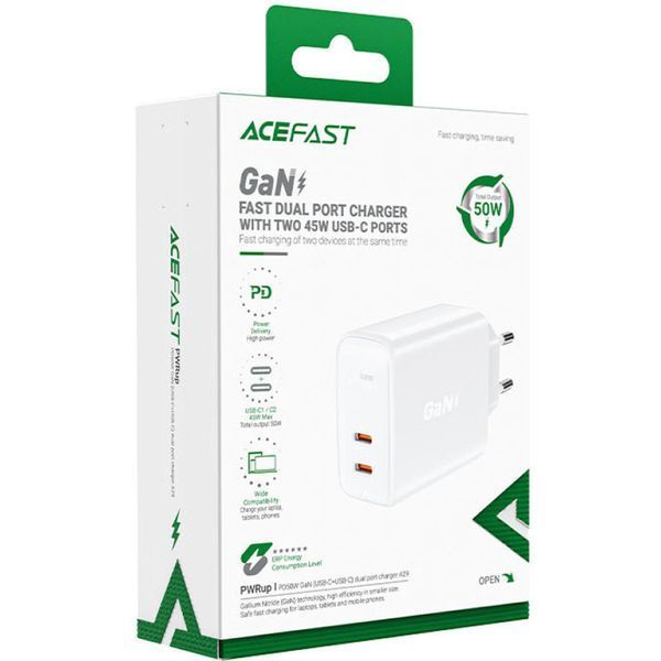 МЗП Acefast A29 PD50W GaN (2USB-C) 65894 фото