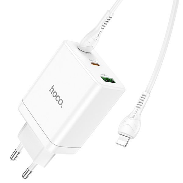 МЗП Hoco N33 Start PD35W (1USB-A/2C) + кабель Type-C to Lightning 71106 фото