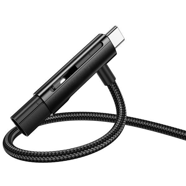 Дата кабель Hoco U135 Incredible 2in1 USB to Lightning/Type-C (1m) 74172 фото