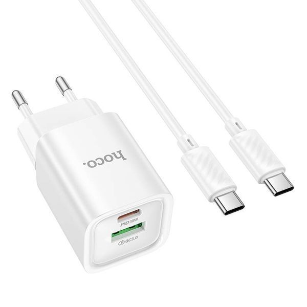 МЗП Hoco C149A Charm PD30W+QC3.0 (1USB-A/1C) + кабель Type-C to Type-C 77155 фото