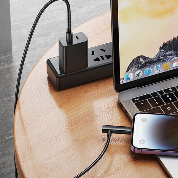 Дата кабель Hoco U135 Incredible 2in1 USB to Lightning/Type-C (1m) 74172 фото