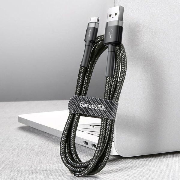 Дата кабель Baseus Cafule Type-C Cable 3A (1m) (CATKLF-B) 31871 фото