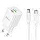 МЗП Hoco C149A Charm PD30W+QC3.0 (1USB-A/1C) + кабель Type-C to Type-C 77155 фото 1