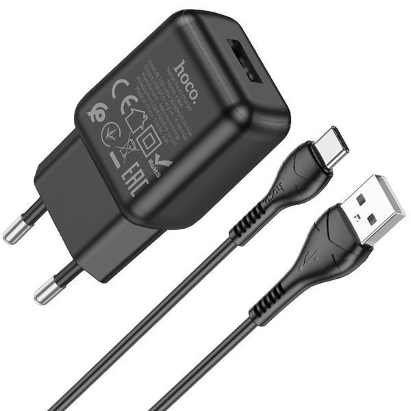 МЗП Hoco C96A (1USB/2.1A) + кабель USB to Type-C 81497 фото