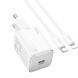 МЗП Hoco N40 Mighty PD20W (1USB-C) + кабель Type-C to Lightning 69107 фото 3