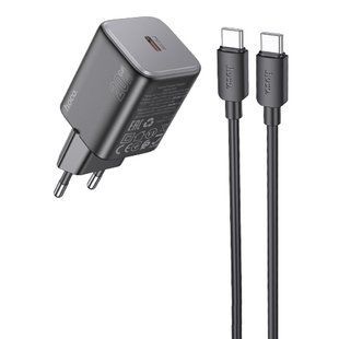 МЗП Hoco N40 Mighty PD20W (1USB-C) + кабель Type-C to Type-C 69108 фото