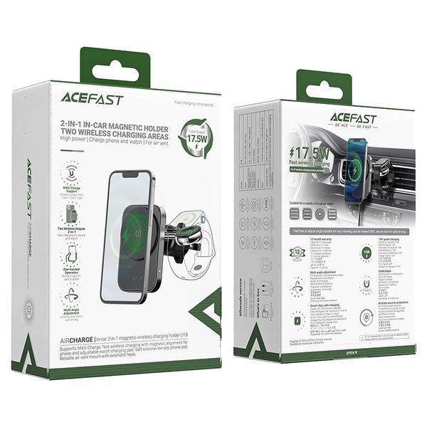 Автотримач з БЗП Acefast D18 2in1 in-car 69172 фото