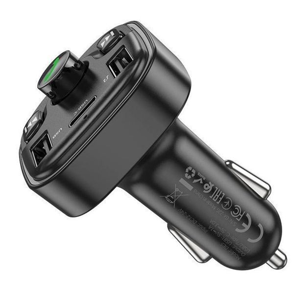 АЗП FM модулятор Hoco DE5 PD20W+QC3.0 (2USB-A/1C) 82448 фото