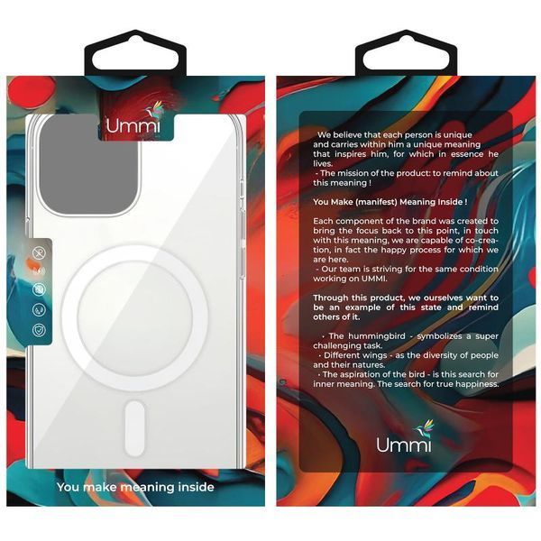 Чохол Ummi transparent with MagSafe для Apple iPhone 16 Pro Max (6.9") 81231 фото