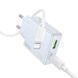 МЗП Hoco C142A Direct PD20W+QC3.0 (1USB-A/1C) + кабель Type-C to Lightning 79086 фото 2