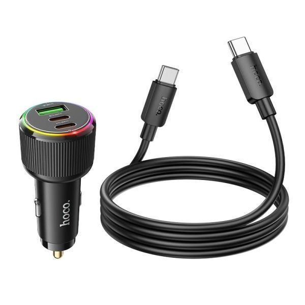 АЗП Hoco NZ17 High Power 45W (1USB-A/2C) + кабель Type-C to Type-C 82450 фото