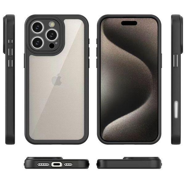 TPU чохол Transparent + Colour 1,5mm для Apple iPhone 16 Pro (6.3") 76750 фото