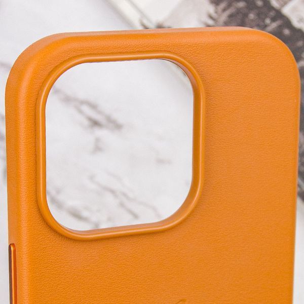 Шкіряний чохол Leather Case (AAA) with MagSafe and Animation для Apple iPhone 13 Pro Max (6.7") 57149 фото