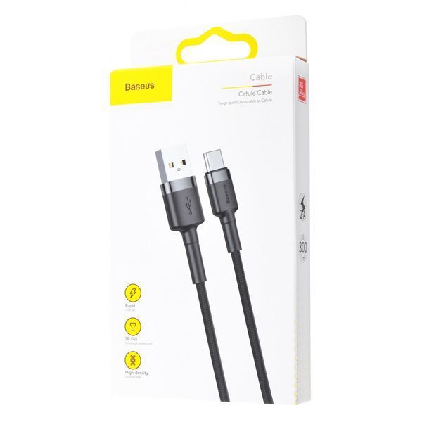 Дата кабель Baseus Cafule Type-C Cable 2A (3m) (CATKLF-U) 37737 фото