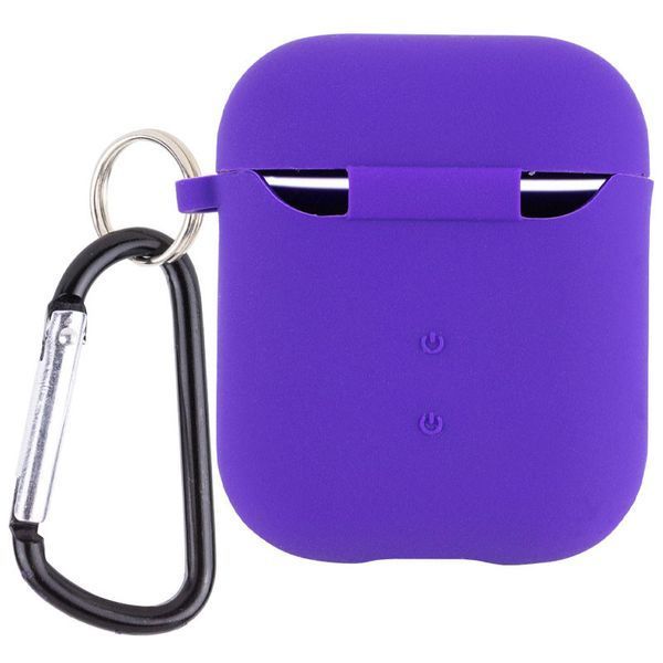 Уцінка Силіконовий футляр з мікрофіброю для навушників Airpods 1/2 41299 фото