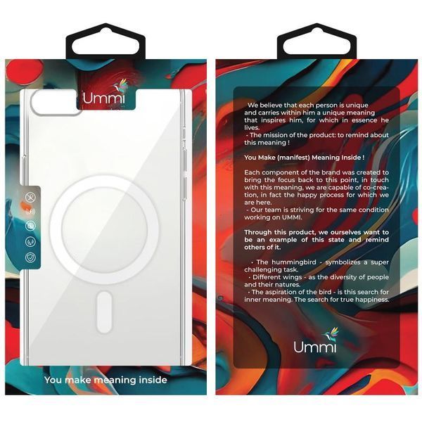 Чохол Ummi transparent with MagSafe для Apple iPhone 16e (6.1") 81232 фото