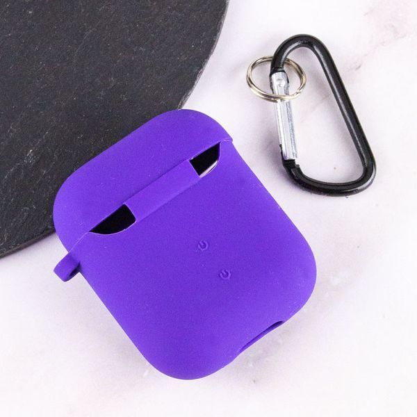 Уцінка Силіконовий футляр з мікрофіброю для навушників Airpods 1/2 41299 фото