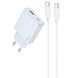 МЗП Hoco C142A Direct PD20W+QC3.0 (1USB-A/1C) + кабель Type-C to Type-C 79087 фото 1