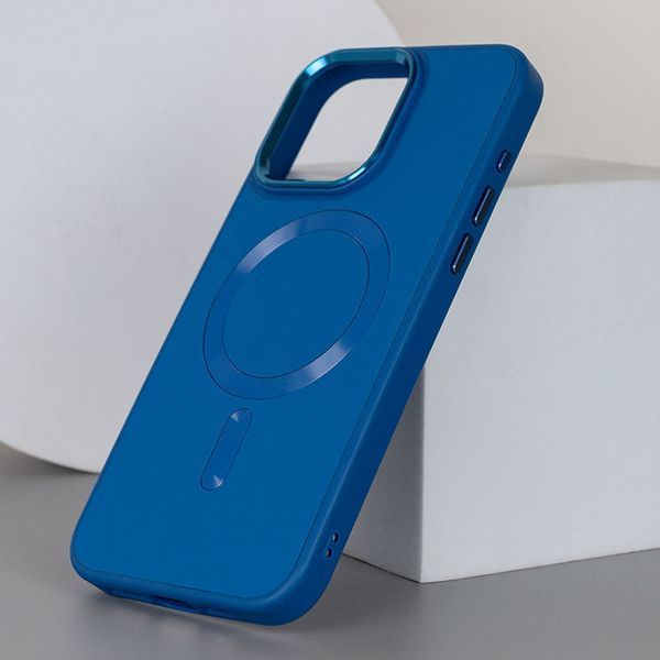 Шкіряний чохол Bonbon Leather Metal Style with MagSafe для Apple iPhone 15 Plus (6.7") 69529 фото