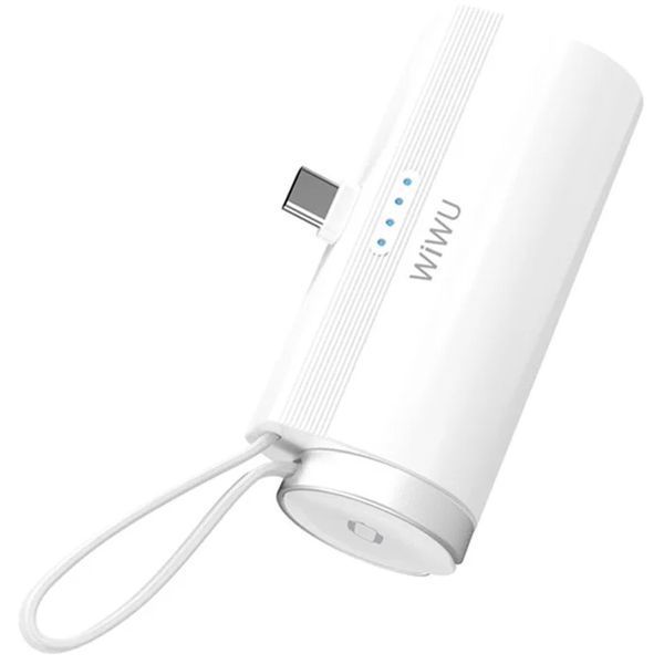Портативний ЗП Power Bank WIWU W026 2 in 1 Type-C з БЗП For Apple Watch 15W 5000 mAh 71980 фото