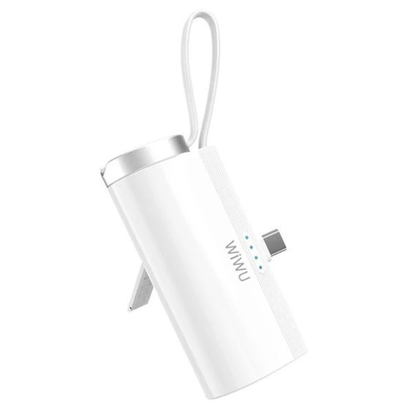 Портативний ЗП Power Bank WIWU W026 2 in 1 Type-C з БЗП For Apple Watch 15W 5000 mAh 71980 фото