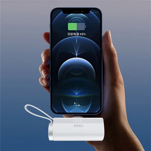 Портативний ЗП Power Bank WIWU W026 2 in 1 Type-C з БЗП For Apple Watch 15W 5000 mAh 71980 фото