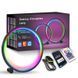 Настільна LED лампа RGB Intelligent circular atmosphere light Bluetooth USB with app 66427 фото 1