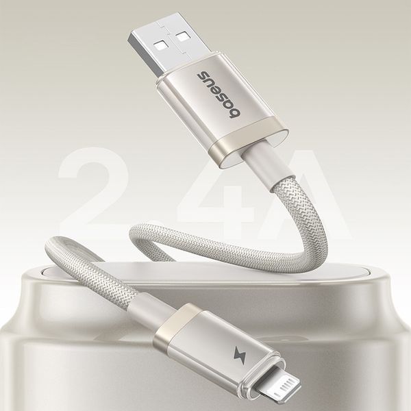 Дата кабель Baseus Titanium Alloy Fast Charging USB to Lightning 2.4A (1m) (P10378102) 76499 фото
