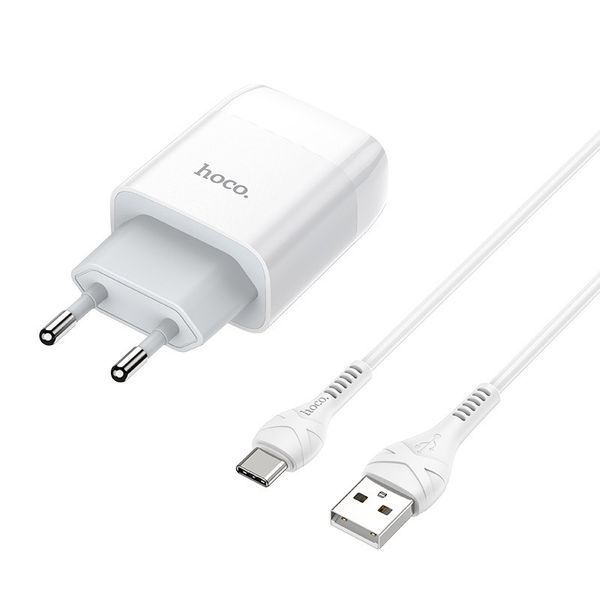 МЗП Hoco C73A Glorious 2.4A (2USB-A) + кабель USB to Type-C 36215 фото