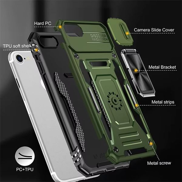 Ударостійкий чохол Camshield Army Ring для Apple iPhone 7 / 8 / SE (2020) (4.7") 68265 фото